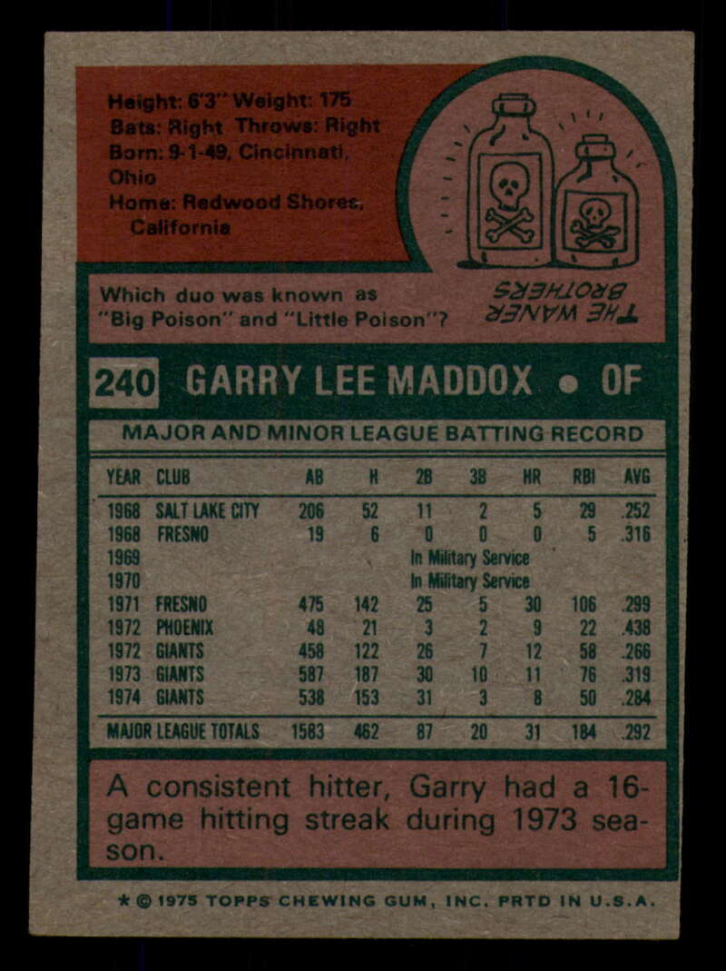 1975 Topps Baseball #166 - #259 - Complete your set - Pick your card - Picture 349 of 451