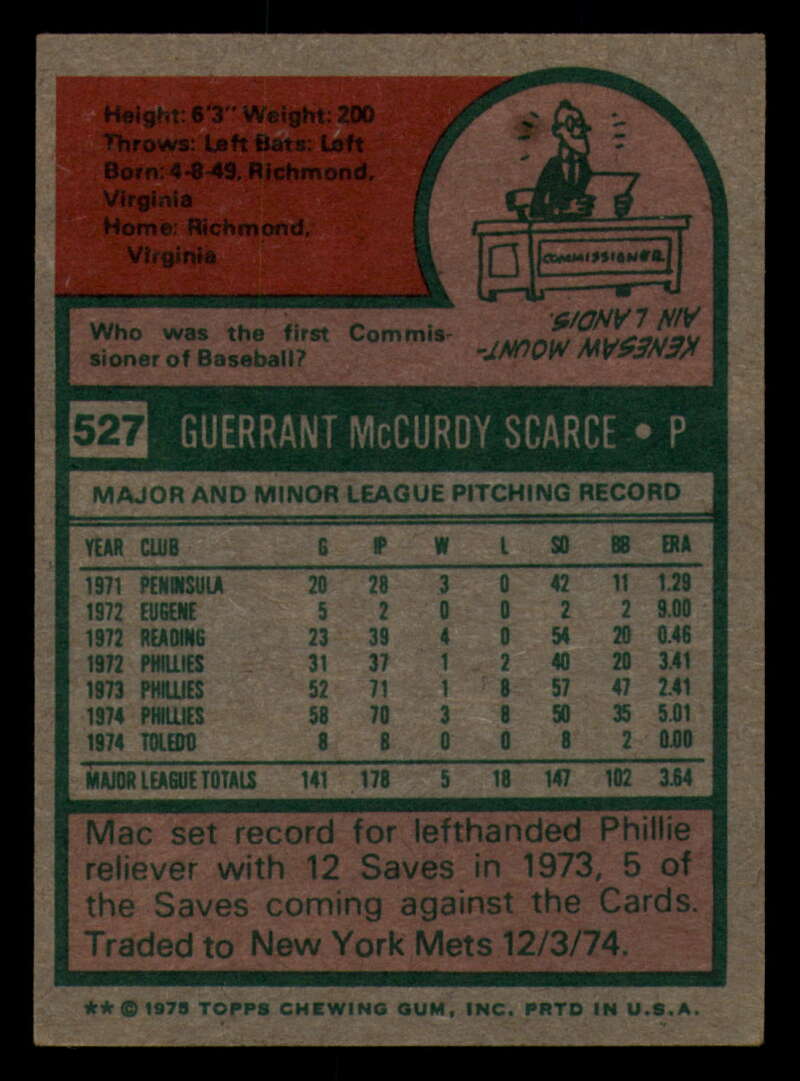 1975 Topps Baseball #516 - #585 - Complete your set - Pick your card - Picture 87 of 489