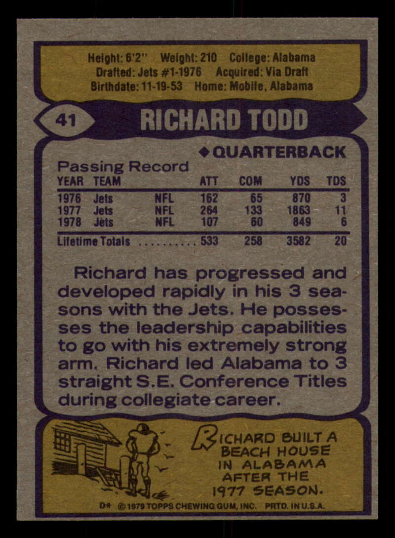 1979 Topps Football - #1 to #60 - Complete your set - Pick your card - Picture 289 of 457