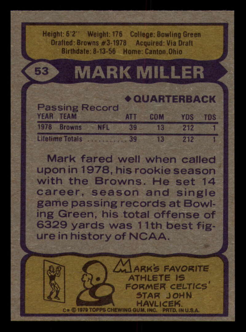 1979 Topps Football - #1 to #60 - Complete your set - Pick your card - Picture 381 of 457