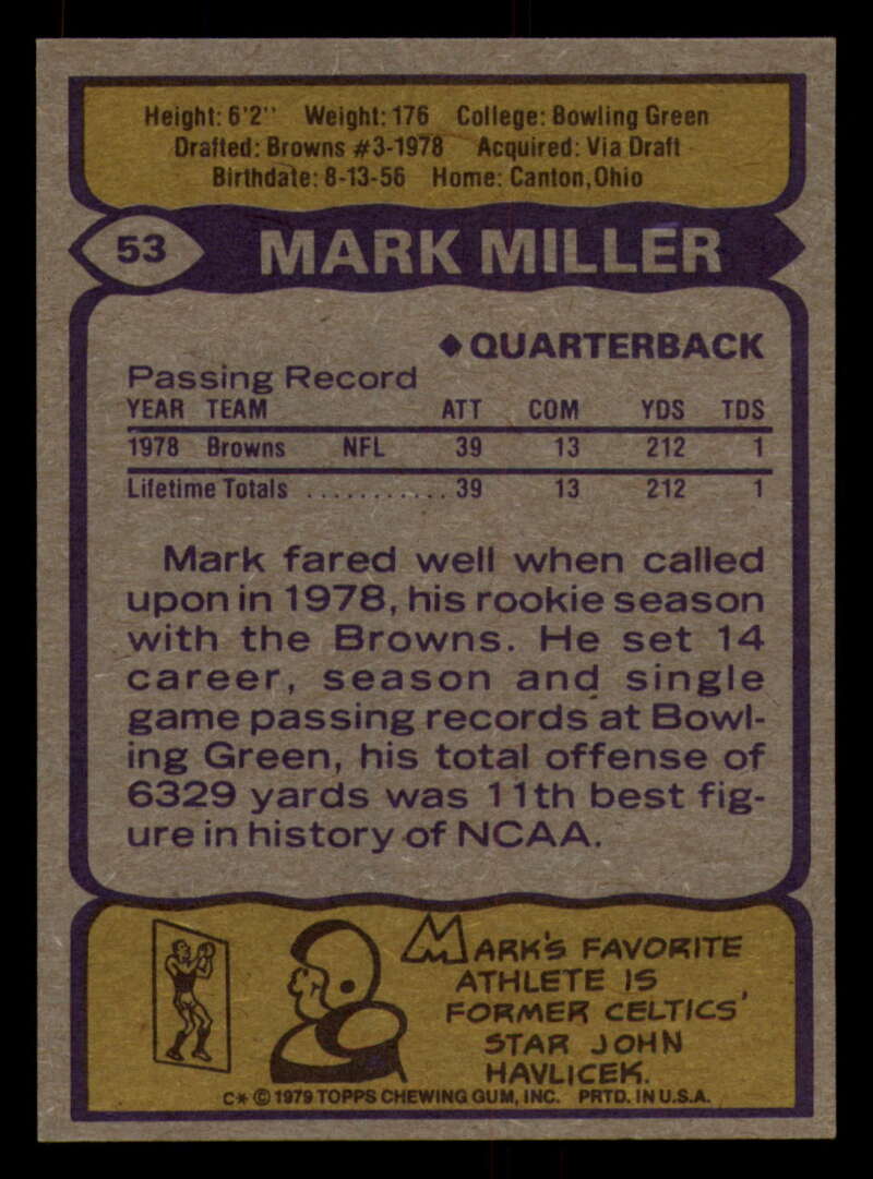 1979 Topps Football - #1 to #60 - Complete your set - Pick your card - Picture 383 of 457