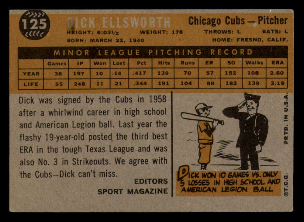 1960 Topps Baseball #91 to #180 - Complete your set - Pick your card - Picture 161 of 455