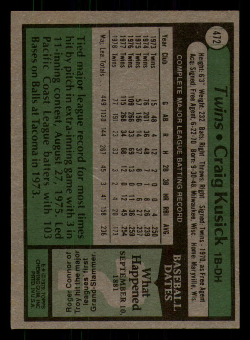 1979 Topps Baseball #451  to  #500 - Complete your set - Pick your card - Picture 221 of 489