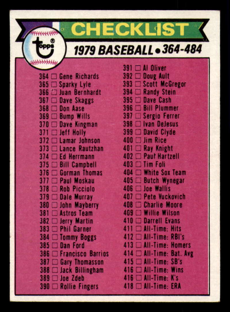 1979 Topps Baseball #451  to  #500 - Complete your set - Pick your card - Picture 324 of 489