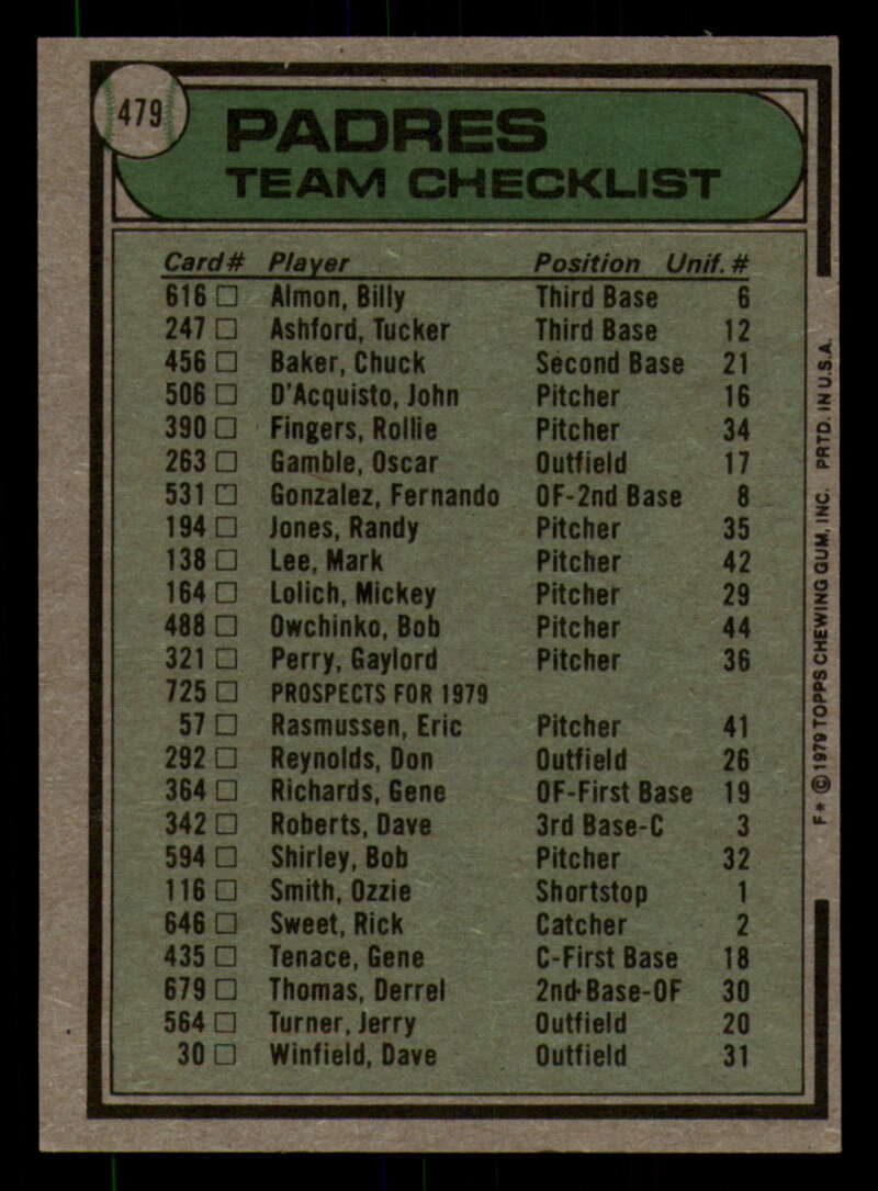 1979 Topps Baseball #451  to  #500 - Complete your set - Pick your card - Picture 297 of 489