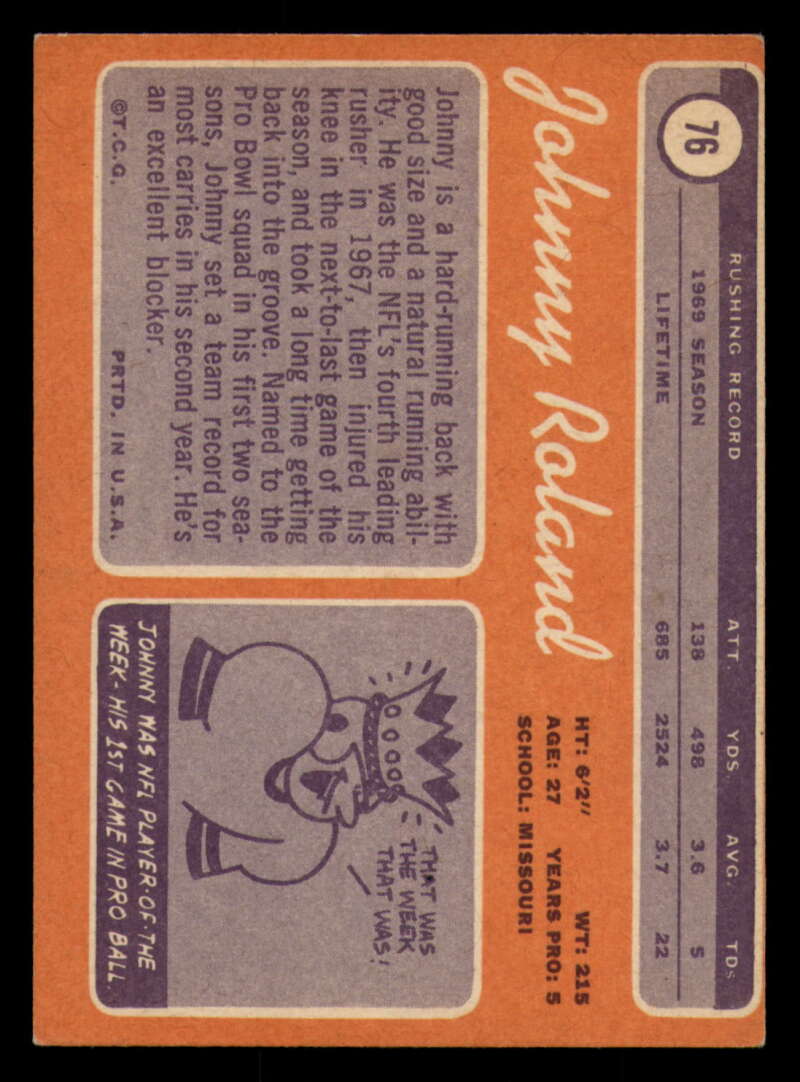 1970 Topps Football #1 to #89 - Complete your set - Pick your card - Picture 415 of 475