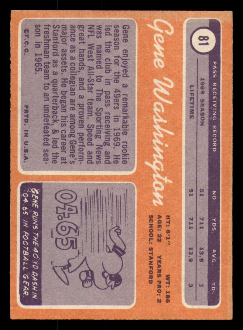 1970 Topps Football #1 to #89 - Complete your set - Pick your card - Picture 435 of 475