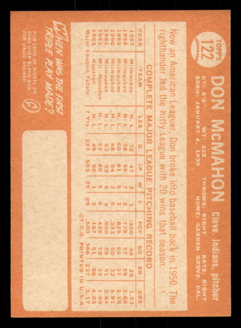 1964 Topps Baseball #3 - #130 - Complete your set - Pick your card - Picture 429 of 465