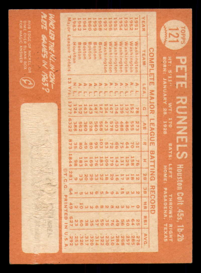 1964 Topps Baseball #3 - #130 - Complete your set - Pick your card - Picture 427 of 465