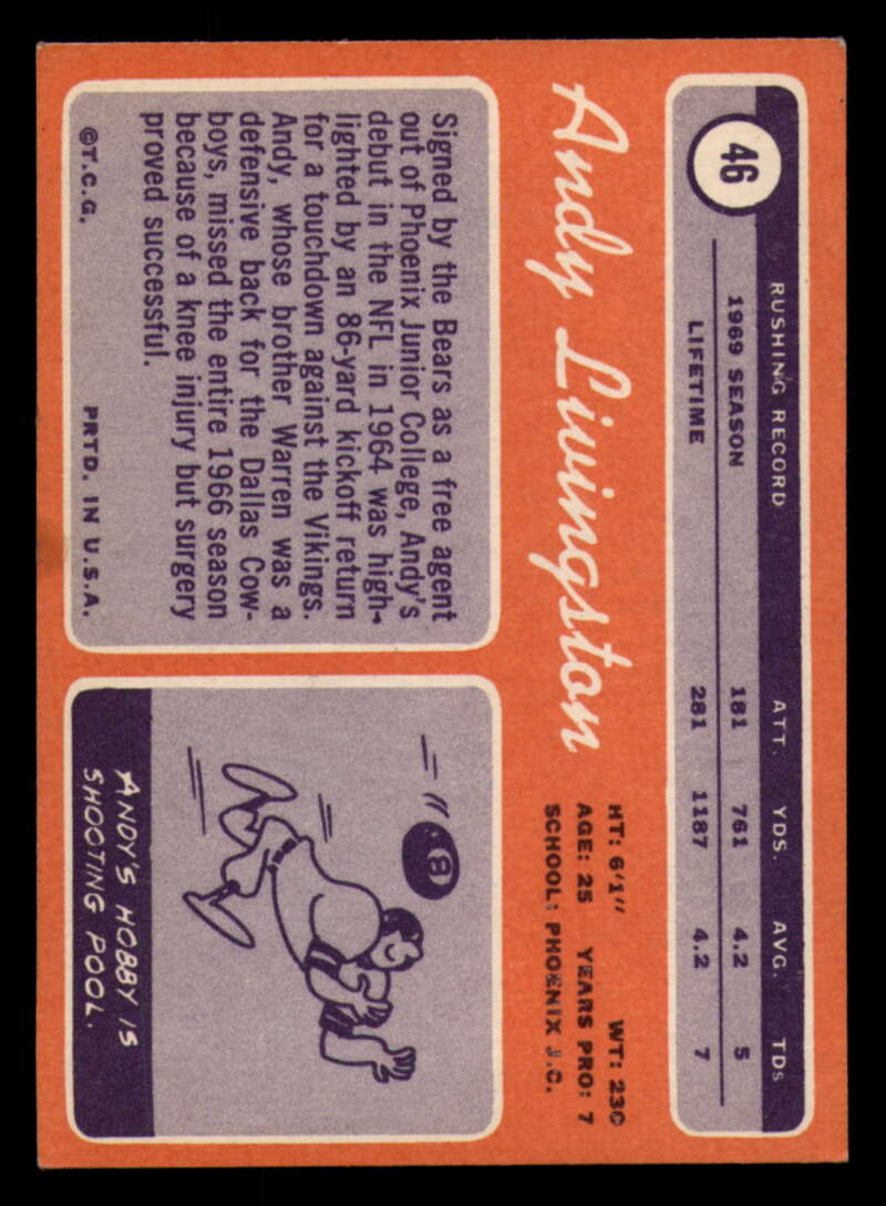 1970 Topps Football #1 to #89 - Complete your set - Pick your card - Picture 265 of 475