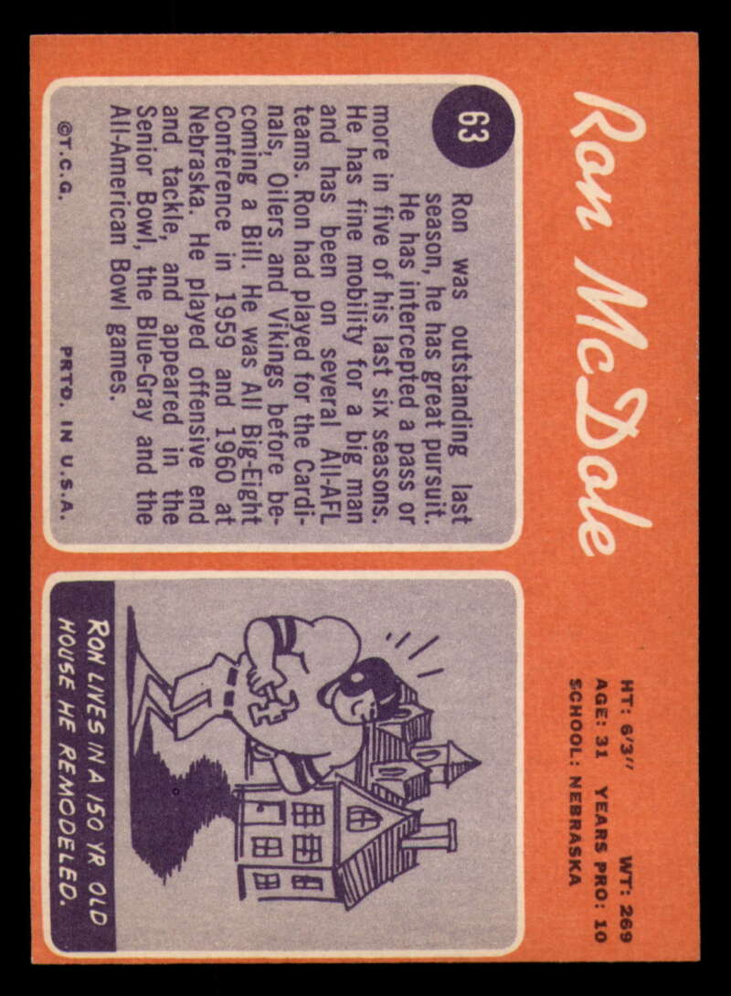 1970 Topps Football #1 to #89 - Complete your set - Pick your card - Picture 347 of 475