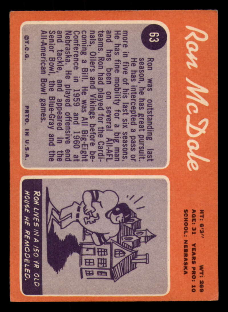 1970 Topps Football #1 to #89 - Complete your set - Pick your card - Picture 349 of 475