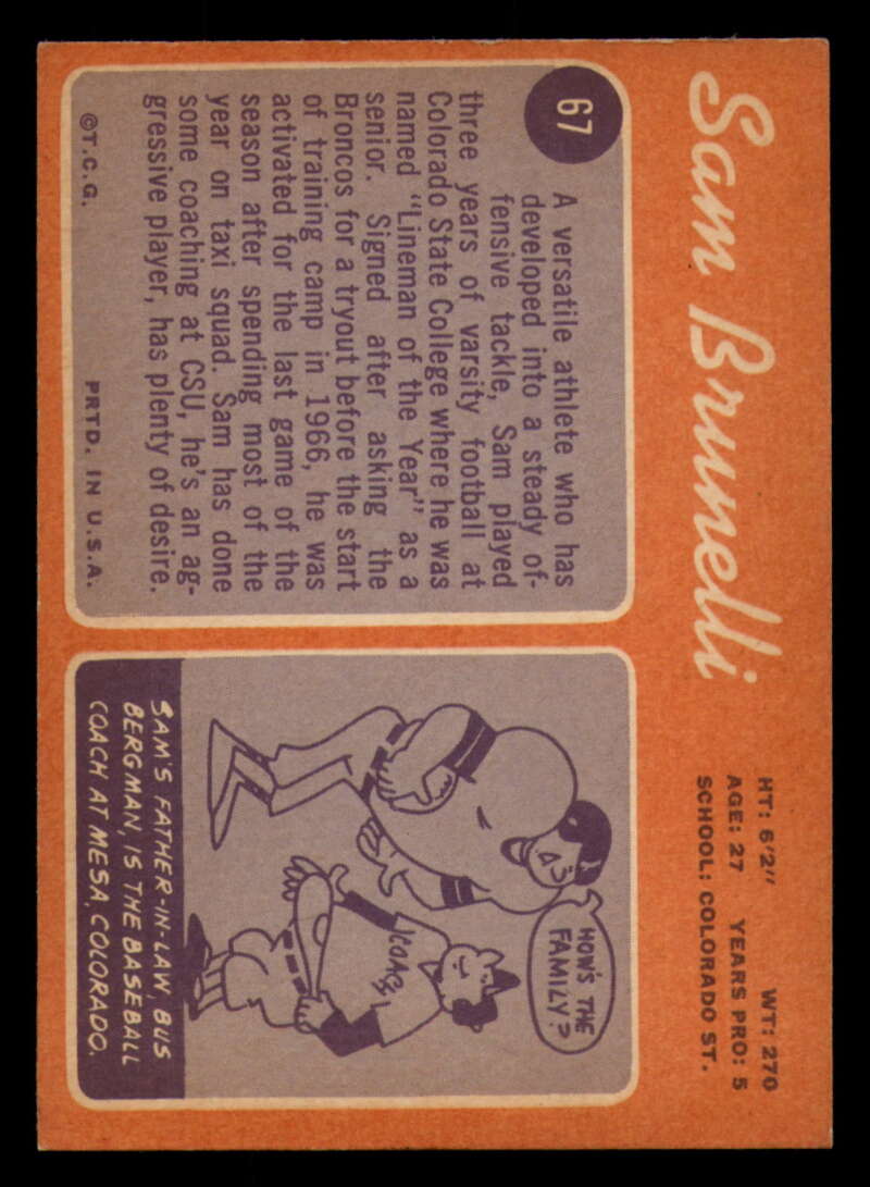 1970 Topps Football #1 to #89 - Complete your set - Pick your card - Picture 375 of 475