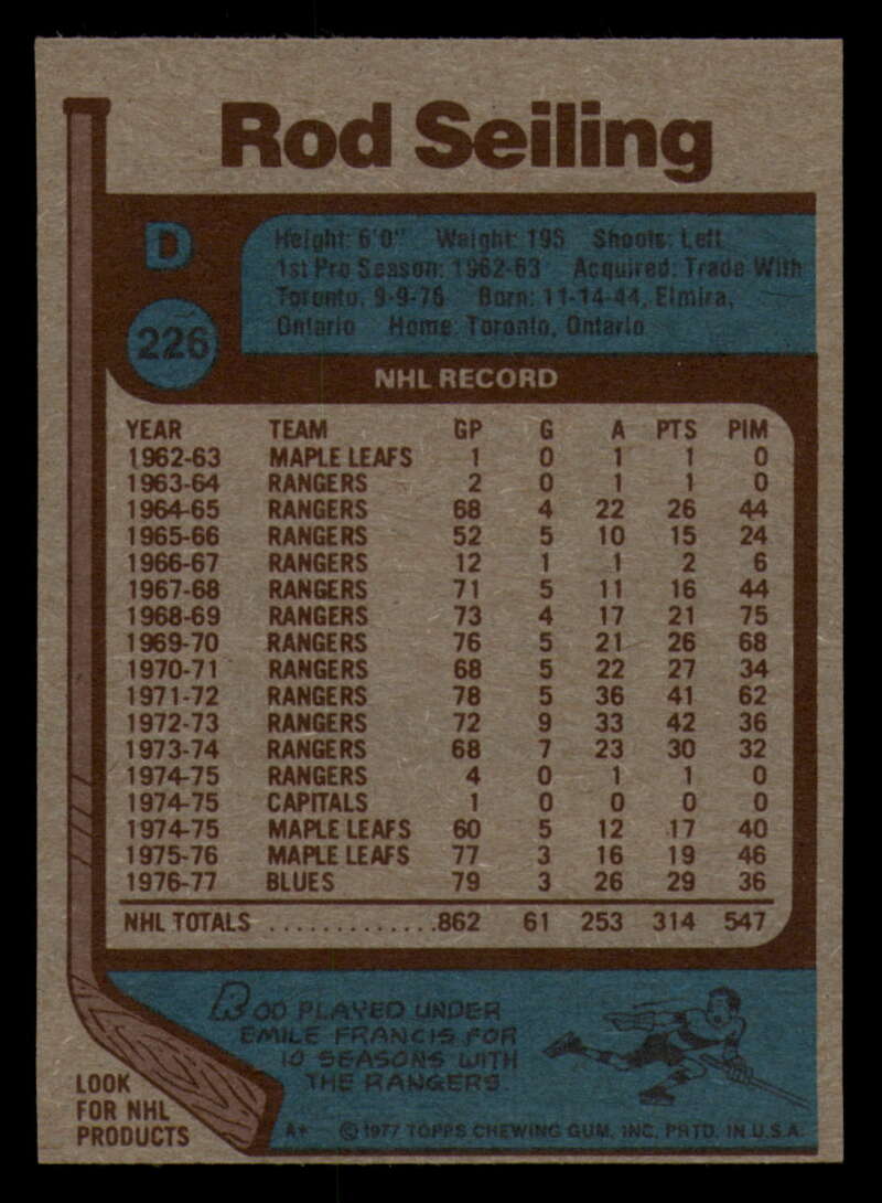 1977-78 Topps Hockey - #221 to #264 - Complete your set - Pick your card - Picture 31 of 291