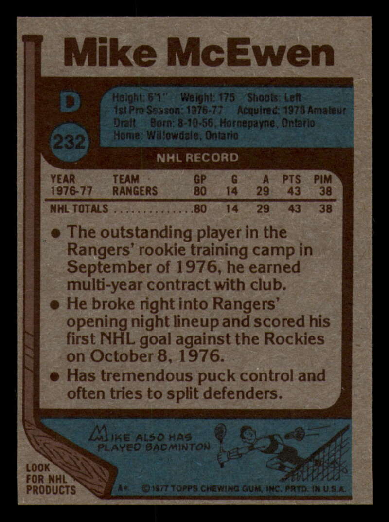 1977-78 Topps Hockey - #221 to #264 - Complete your set - Pick your card - Picture 55 of 291