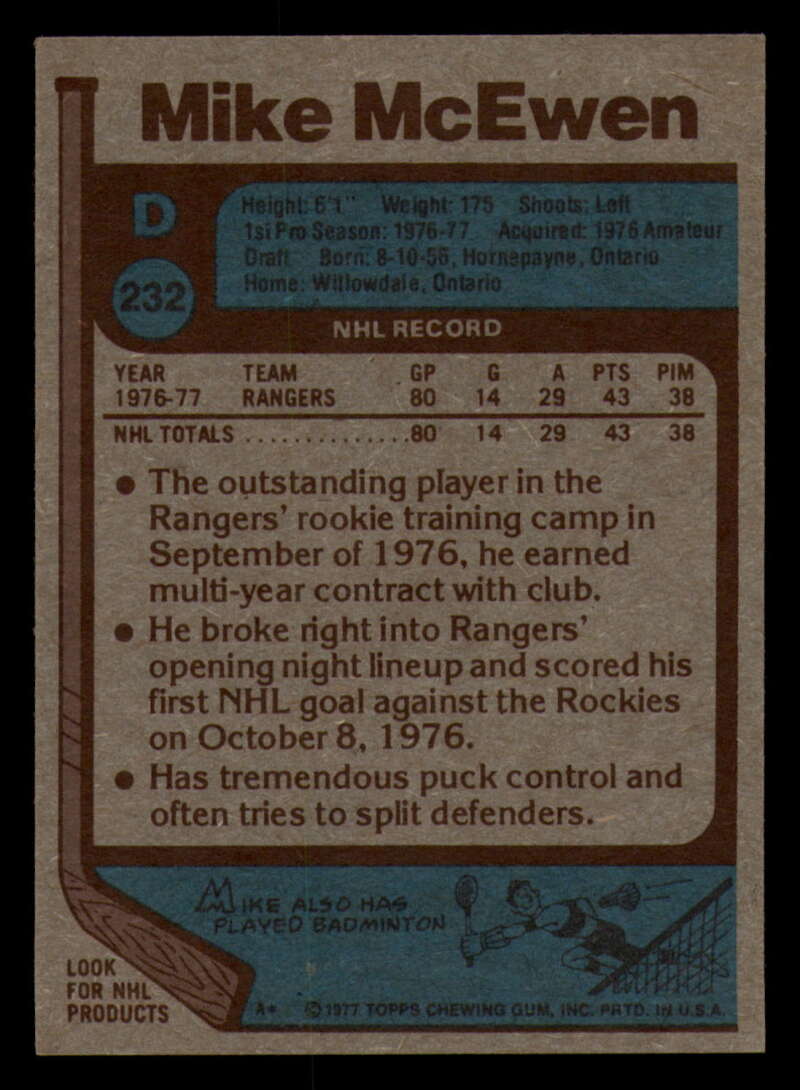 1977-78 Topps Hockey - #221 to #264 - Complete your set - Pick your card - Picture 57 of 291