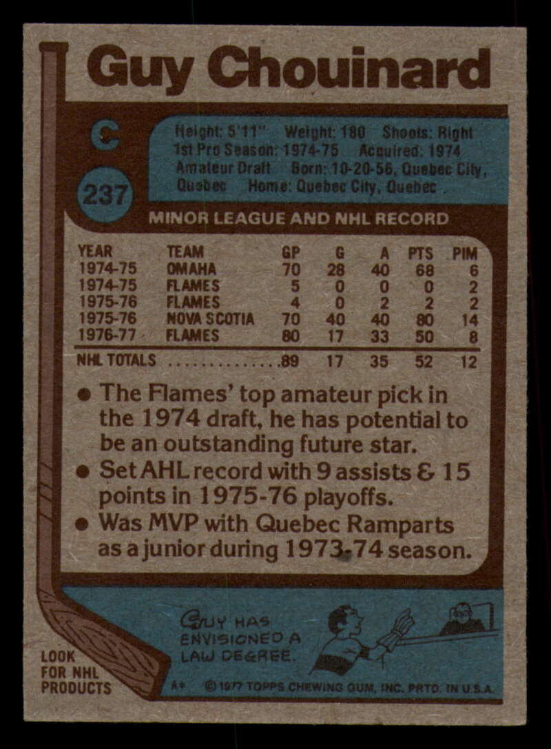 1977-78 Topps Hockey - #221 to #264 - Complete your set - Pick your card - Picture 91 of 291