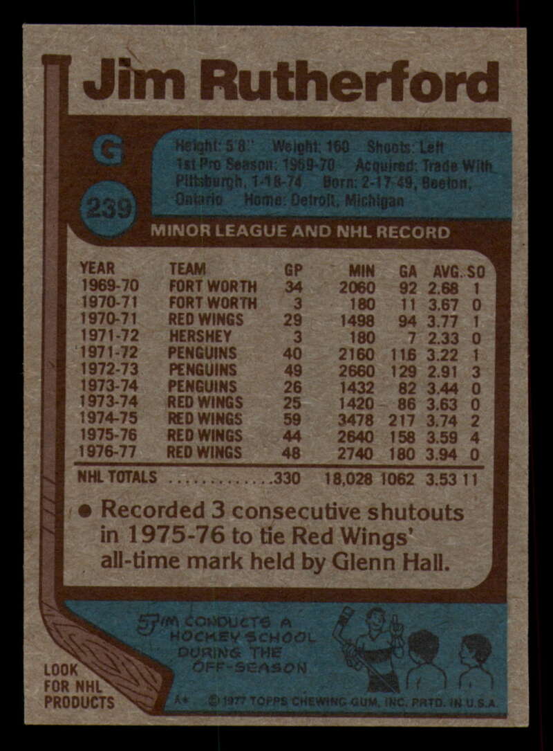 1977-78 Topps Hockey - #221 to #264 - Complete your set - Pick your card - Picture 103 of 291