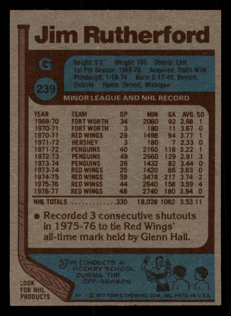 1977-78 Topps Hockey - #221 to #264 - Complete your set - Pick your card - Picture 105 of 291