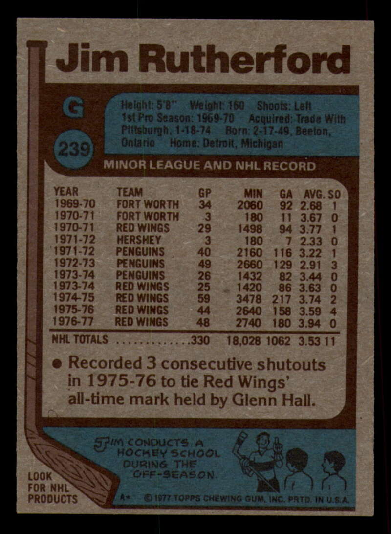 1977-78 Topps Hockey - #221 to #264 - Complete your set - Pick your card - Picture 109 of 291