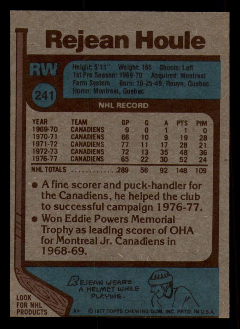 1977-78 Topps Hockey - #221 to #264 - Complete your set - Pick your card - Picture 125 of 291