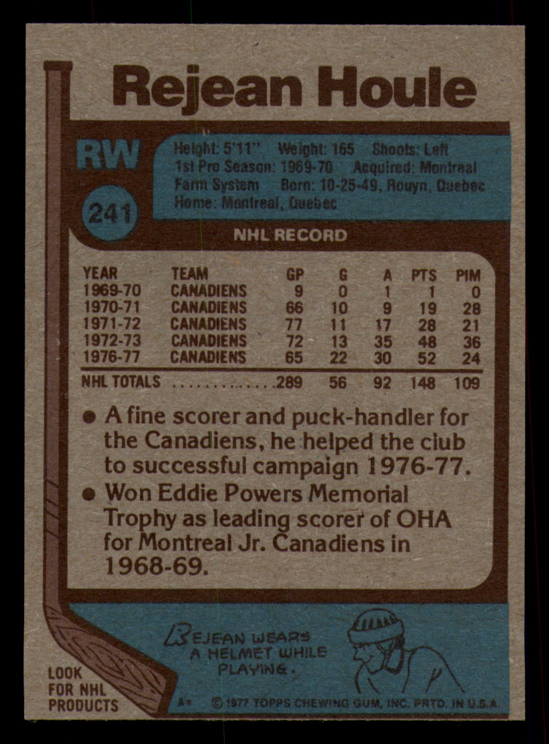 1977-78 Topps Hockey - #221 to #264 - Complete your set - Pick your card - Picture 131 of 291