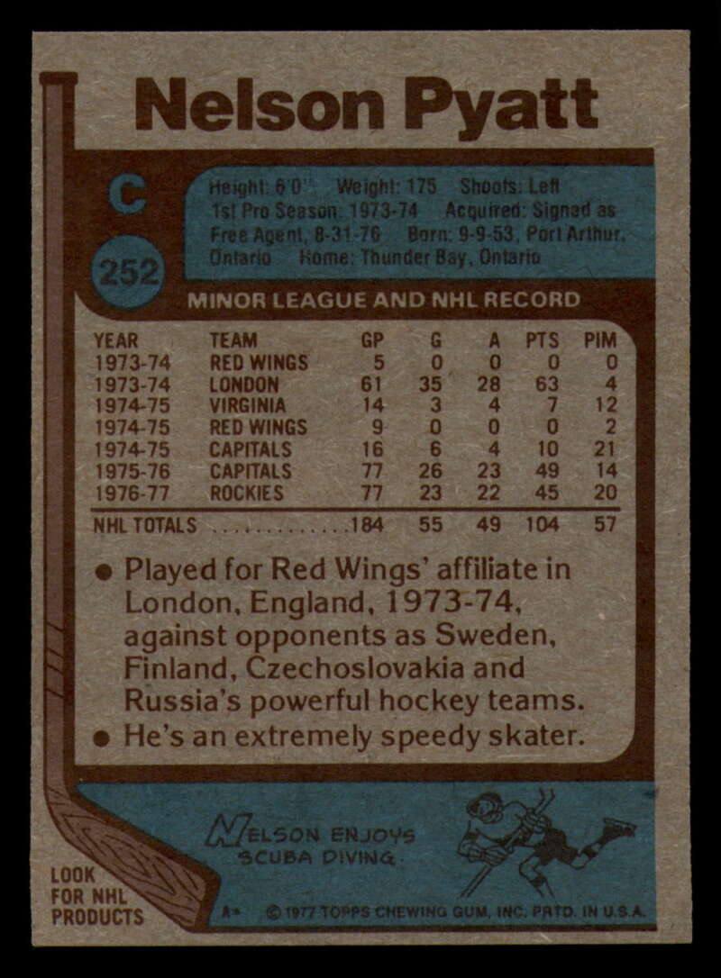 1977-78 Topps Hockey - #221 to #264 - Complete your set - Pick your card - Picture 191 of 291