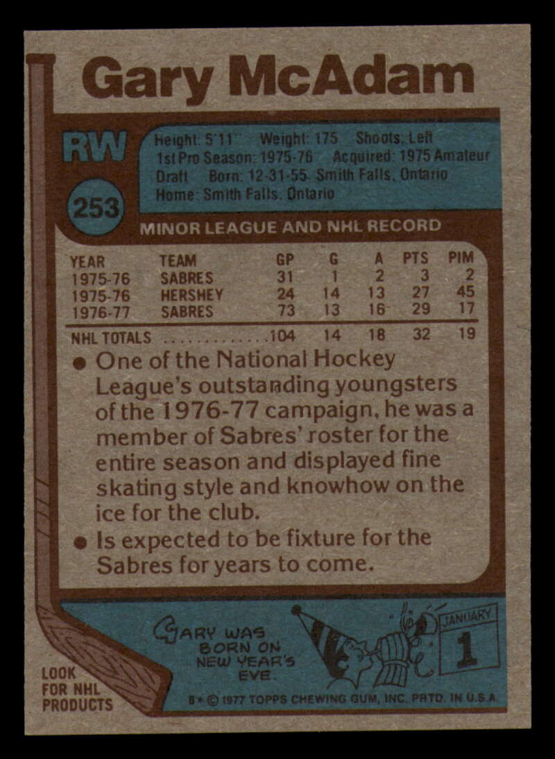 1977-78 Topps Hockey - #221 to #264 - Complete your set - Pick your card - Picture 195 of 291