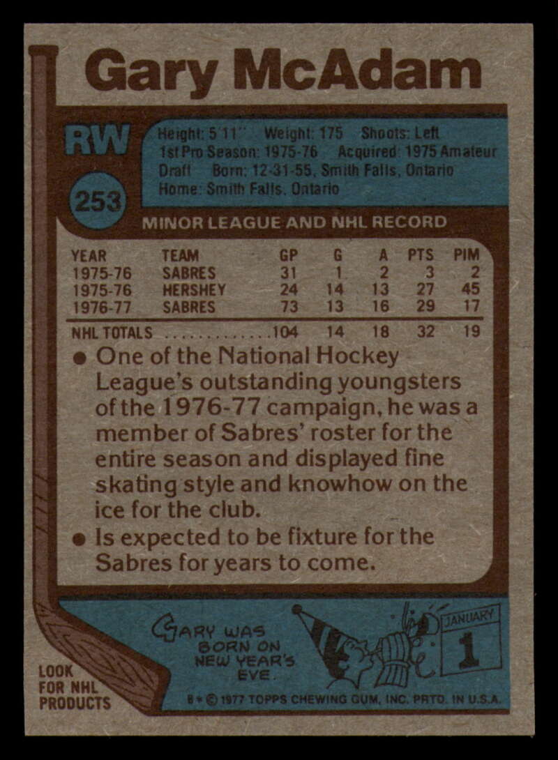 1977-78 Topps Hockey - #221 to #264 - Complete your set - Pick your card - Picture 197 of 291