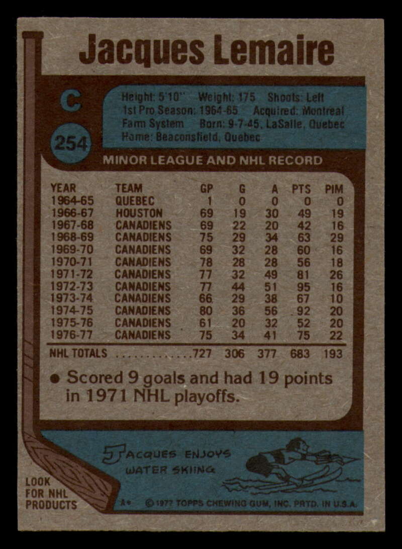 1977-78 Topps Hockey - #221 to #264 - Complete your set - Pick your card - Picture 205 of 291