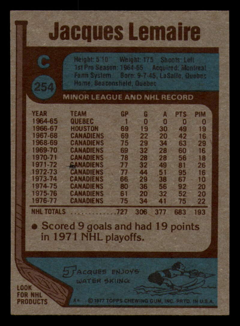 1977-78 Topps Hockey - #221 to #264 - Complete your set - Pick your card - Picture 207 of 291