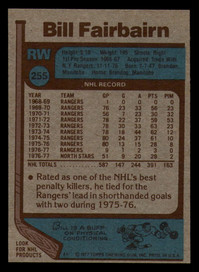 1977-78 Topps Hockey - #221 to #264 - Complete your set - Pick your card - Picture 215 of 291