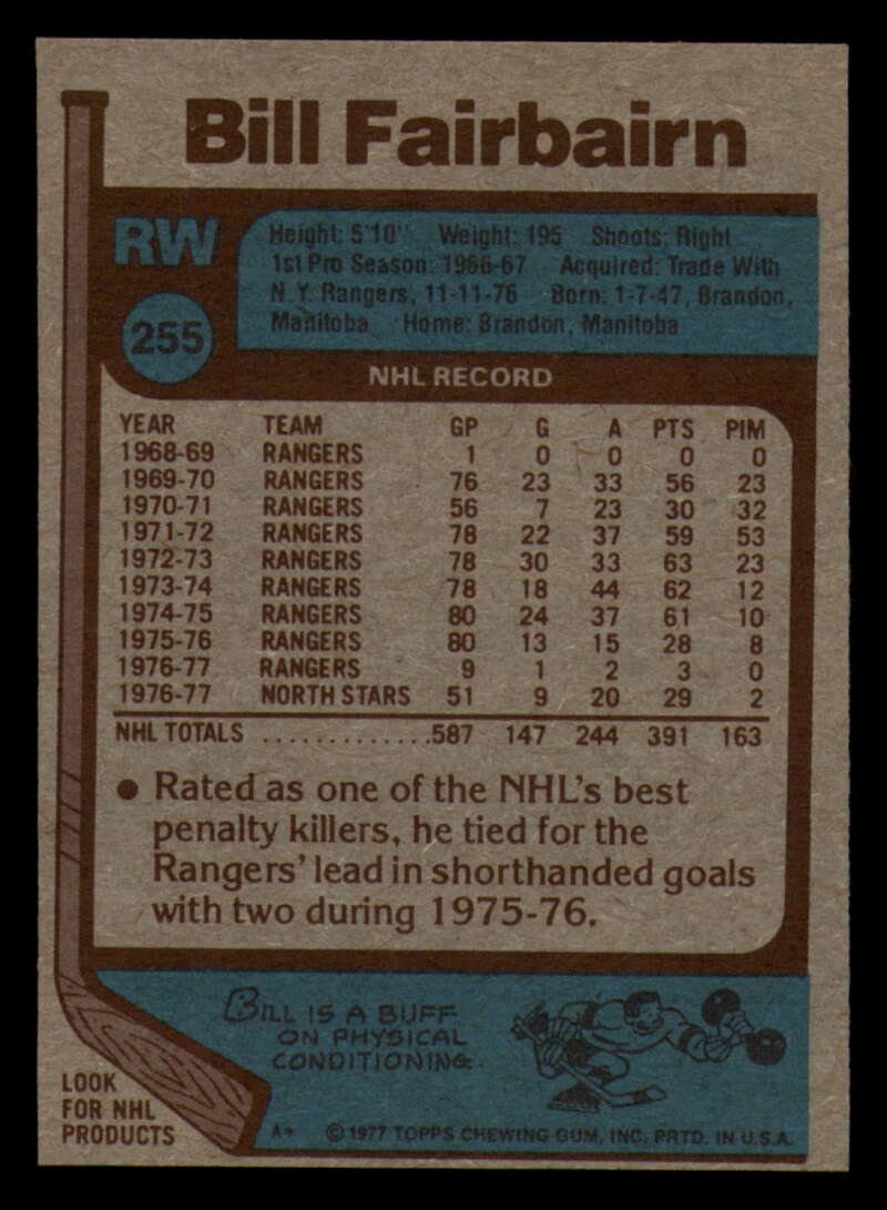 1977-78 Topps Hockey - #221 to #264 - Complete your set - Pick your card - Picture 219 of 291