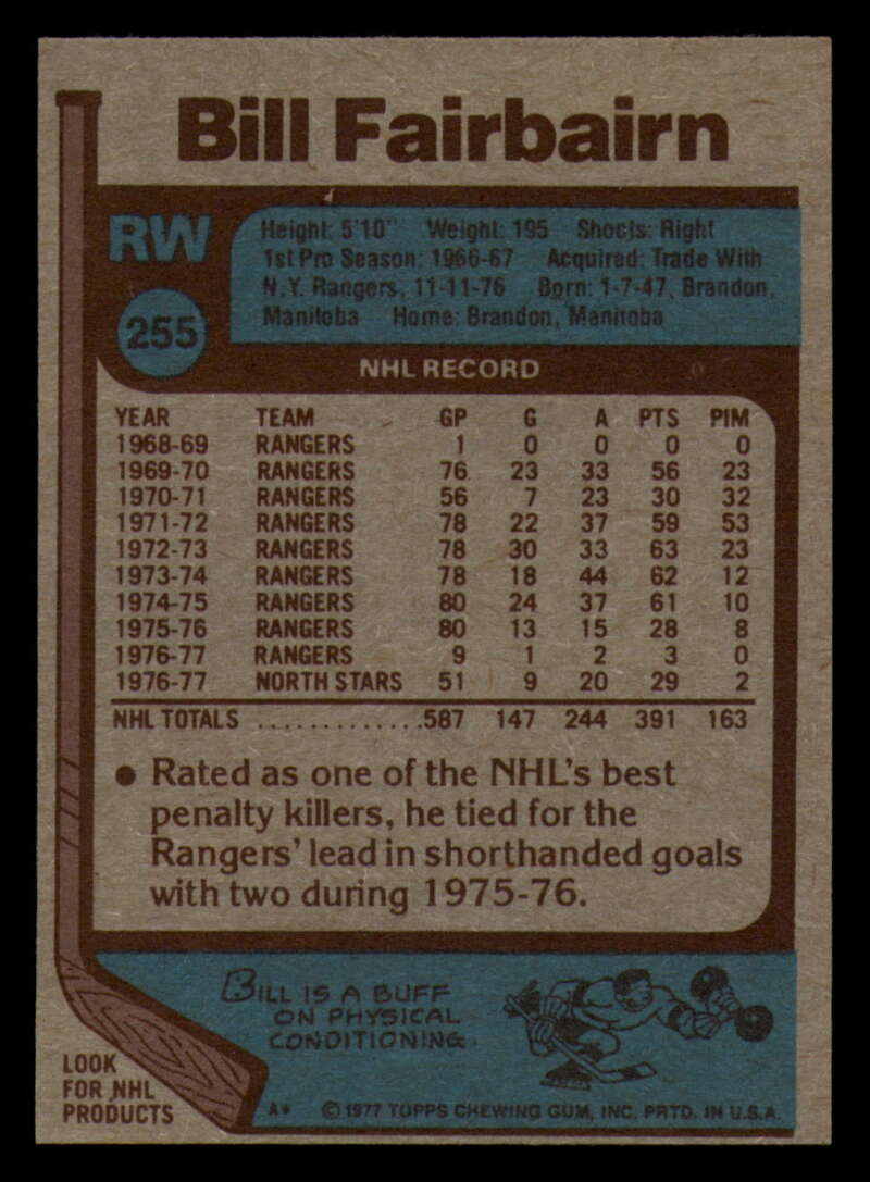 1977-78 Topps Hockey - #221 to #264 - Complete your set - Pick your card - Picture 221 of 291