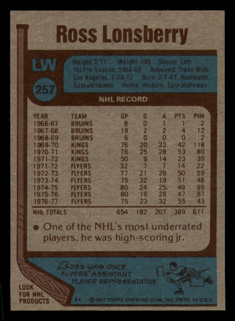 1977-78 Topps Hockey - #221 to #264 - Complete your set - Pick your card - Picture 235 of 291