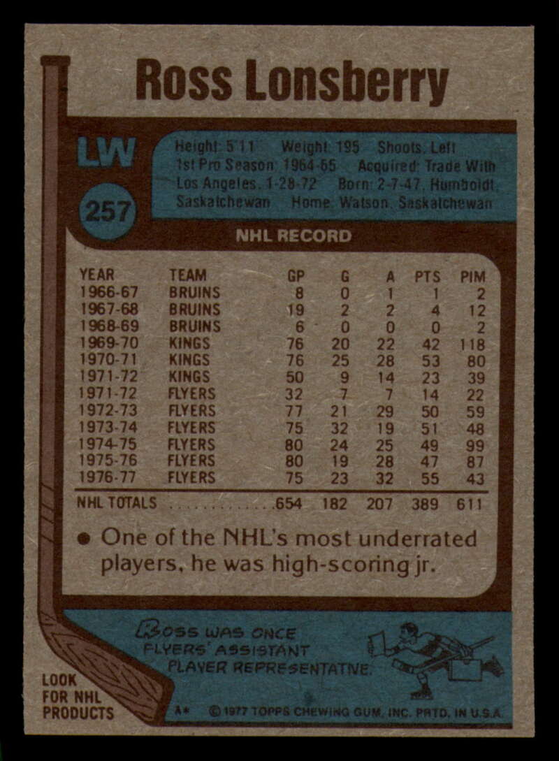 1977-78 Topps Hockey - #221 to #264 - Complete your set - Pick your card - Picture 237 of 291