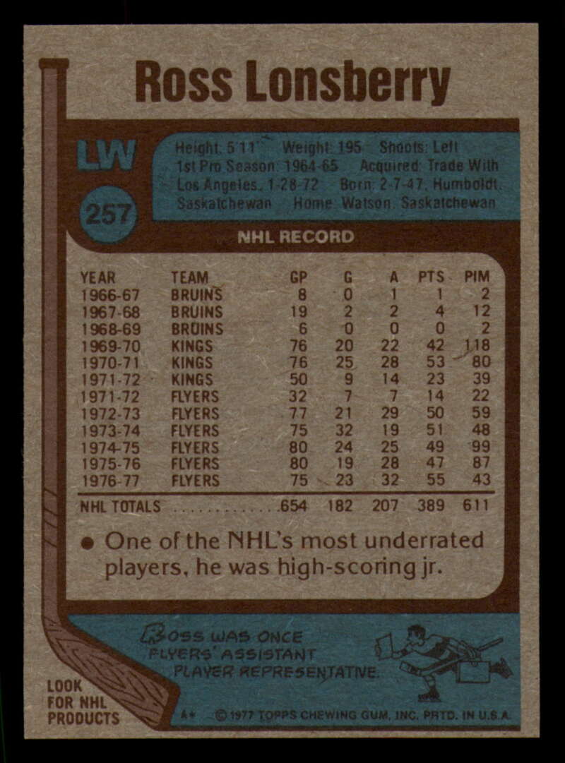 1977-78 Topps Hockey - #221 to #264 - Complete your set - Pick your card - Picture 239 of 291