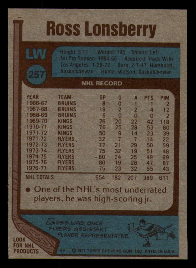 1977-78 Topps Hockey - #221 to #264 - Complete your set - Pick your card - Picture 241 of 291