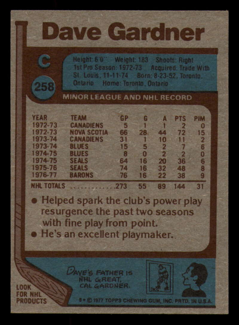 1977-78 Topps Hockey - #221 to #264 - Complete your set - Pick your card - Picture 249 of 291