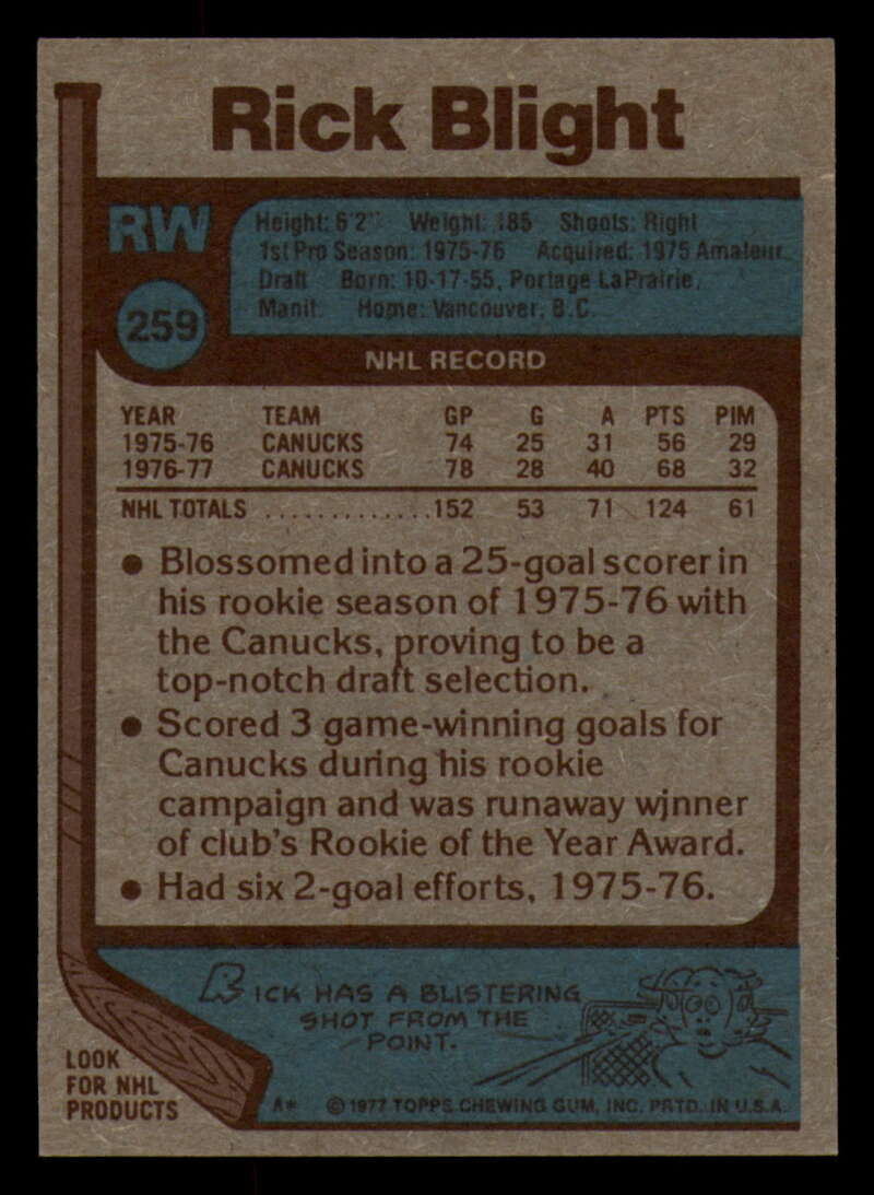 1977-78 Topps Hockey - #221 to #264 - Complete your set - Pick your card - Picture 253 of 291