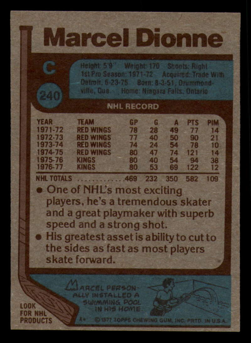 1977-78 Topps Hockey - #221 to #264 - Complete your set - Pick your card - Picture 119 of 291
