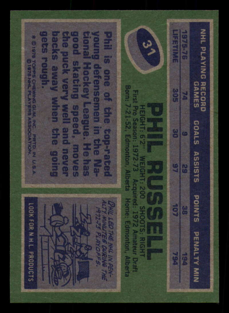 1976-77 Topps Hockey  #6 - #85 - Complete your set - Pick your Card - Picture 107 of 423