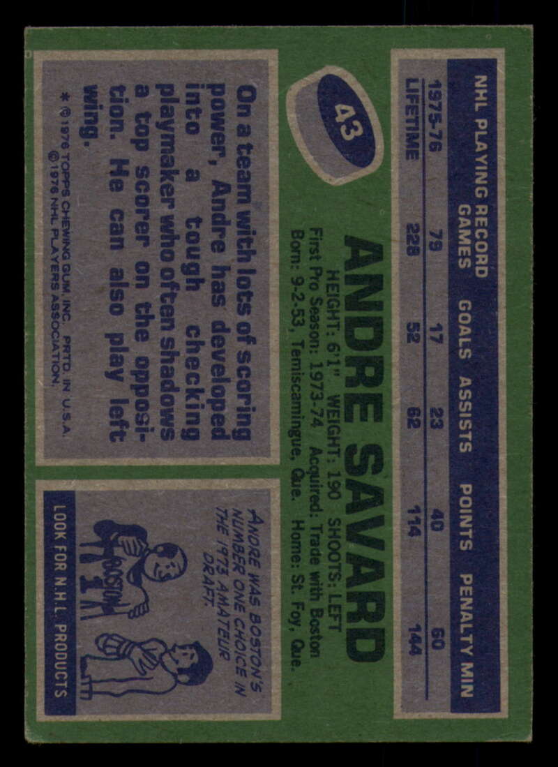 1976-77 Topps Hockey  #6 - #85 - Complete your set - Pick your Card - Picture 179 of 423