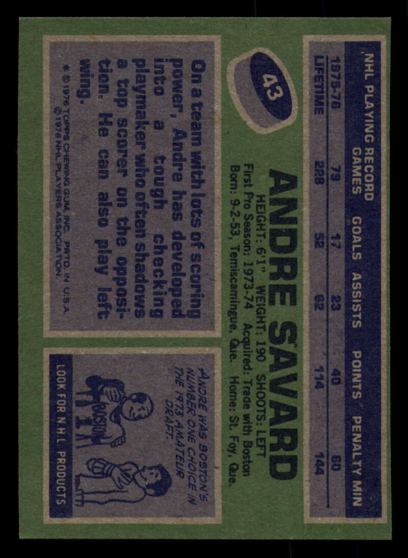 1976-77 Topps Hockey  #6 - #85 - Complete your set - Pick your Card - Picture 181 of 423