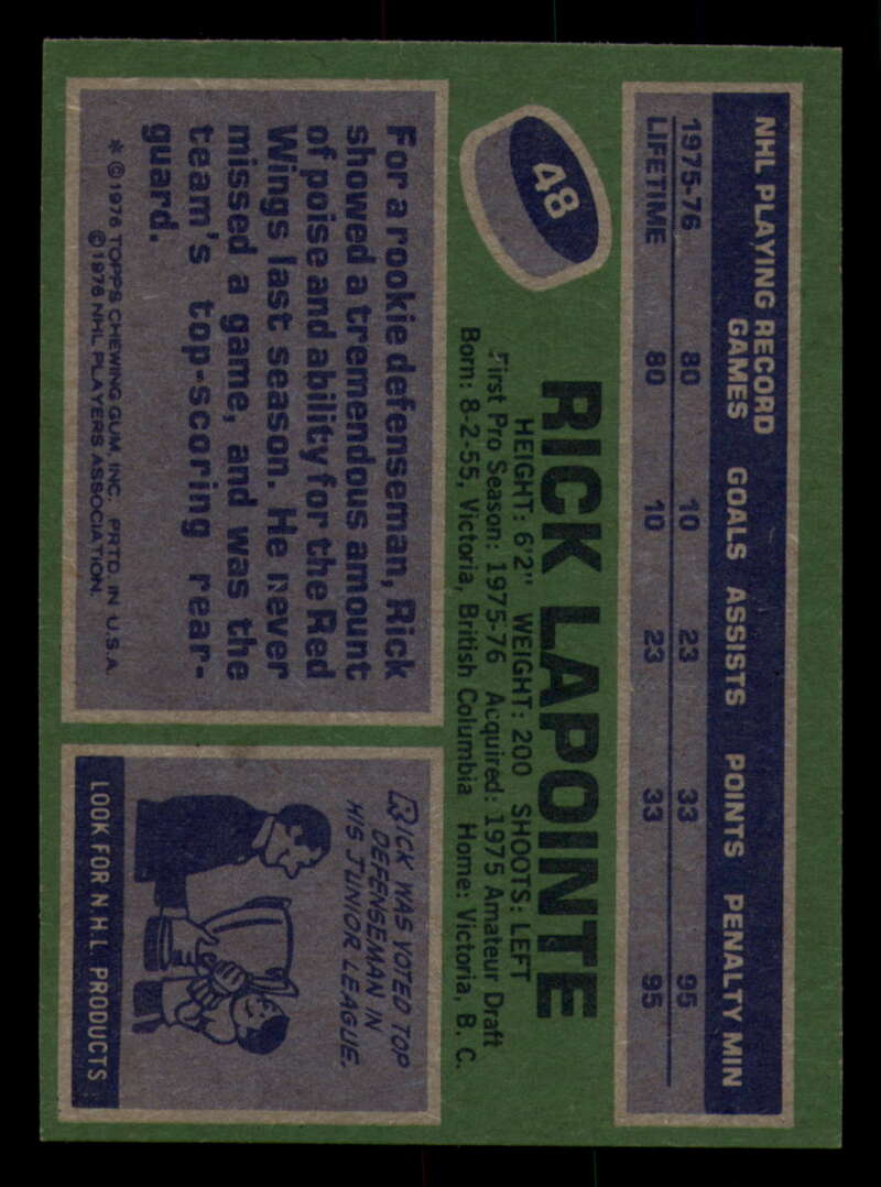 1976-77 Topps Hockey  #6 - #85 - Complete your set - Pick your Card - Picture 199 of 423