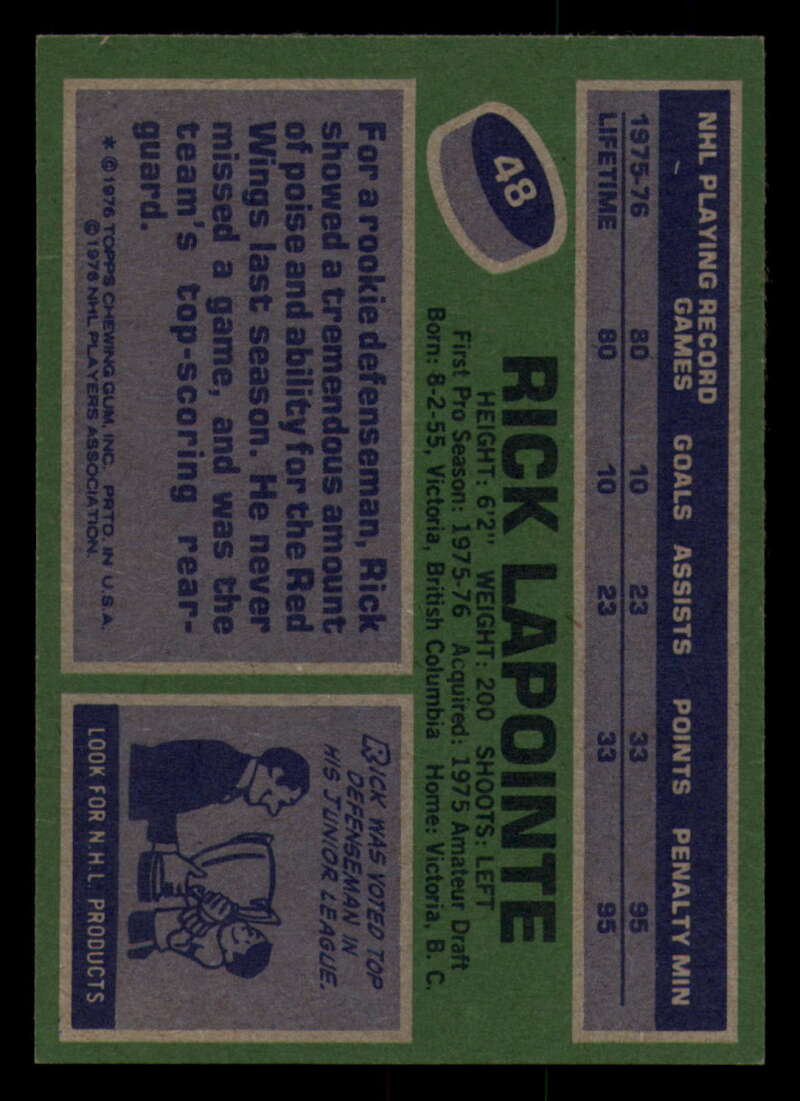 1976-77 Topps Hockey  #6 - #85 - Complete your set - Pick your Card - Picture 201 of 423