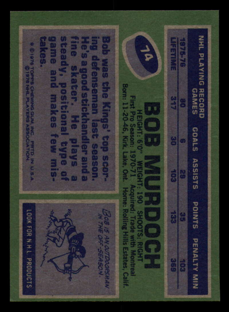 1976-77 Topps Hockey  #6 - #85 - Complete your set - Pick your Card - Picture 339 of 423