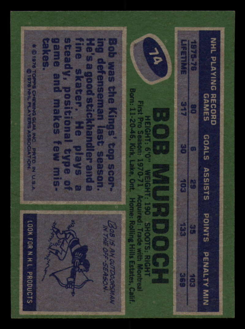 1976-77 Topps Hockey  #6 - #85 - Complete your set - Pick your Card - Picture 341 of 423