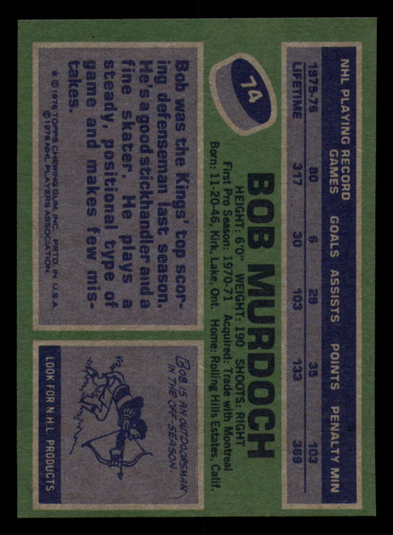 1976-77 Topps Hockey  #6 - #85 - Complete your set - Pick your Card - Picture 343 of 423