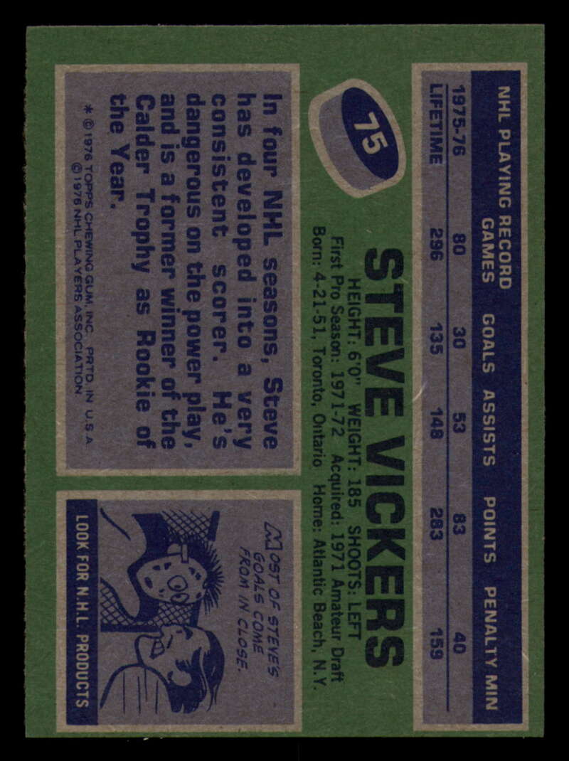 1976-77 Topps Hockey  #6 - #85 - Complete your set - Pick your Card - Picture 347 of 423